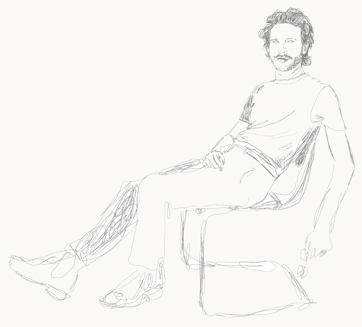 Line drawing of John Zientek